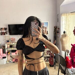 black princess polly bra top